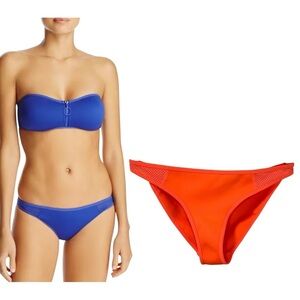 Stella McCartney - Neoprene Mesh Bikini Bottom - Size M, Orange